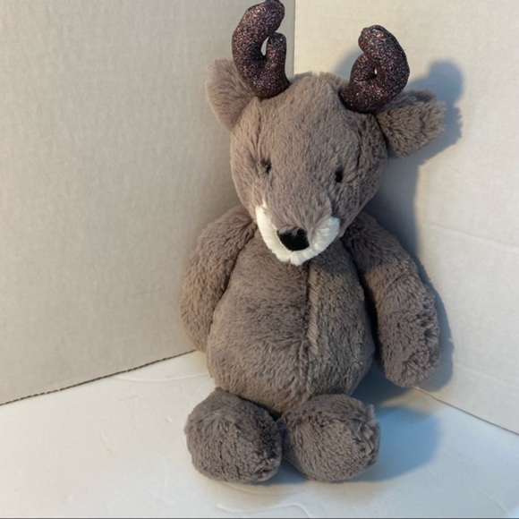 Jellycat‎ Gray Reindeer Rare HTF - Picture 1 of 5